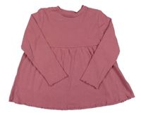 Vínové žebrované triko Matalan