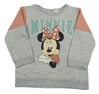 Šedo-starorůžová mikina s Minnie H&M