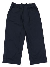 Tmavomodré plátěné culottes kalhoty LC Waikiki