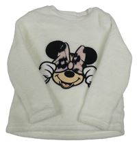 Bílá chlupatá mikina s Minnie Primark