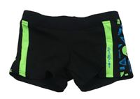 Černo-zelené nohavičkové plavky Decathlon