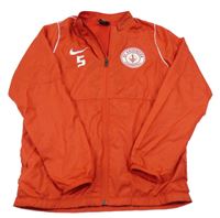 Červená šusťáková sportovní funkční bunda s logem Nike