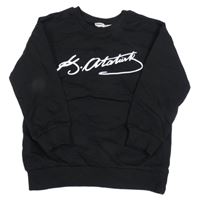 Černá mikina s bílým nápisem 