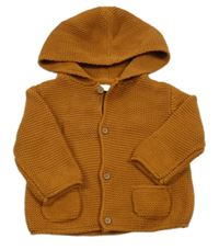 Hnědý propínací svetr s kapucí Next