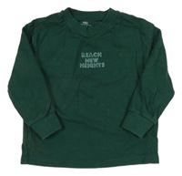 Tmavozelené triko s nápisem M&S