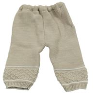 Světlebéžové pletené kalhoty 