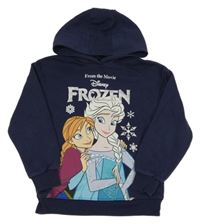 Tmavomodrá mikina s Frozen a kapucí Disney