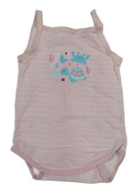 Světlerůžové melírované body s obrázkem Topomini