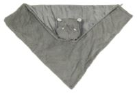 Šedá chlupatá/plyšová deka s plyšákem Next