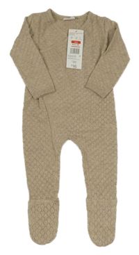 Nové - béžový vzorovaný úpletový overal F&F