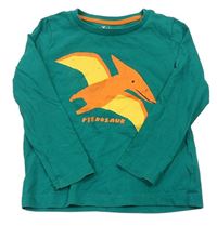 Zelené triko s dinosaurem Tu