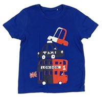 Safírové tričko s auty a autobusem George