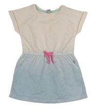 Světlerůžovo-světlemodré ombré teplákové kraťasy zn. Tu