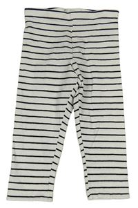 Bílo-černé pruhované crop legíny H&M