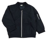 Tmavomodrý šusťákový podzimní bomber H&M