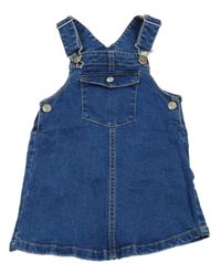 Tmavomodré laclové riflové šaty 