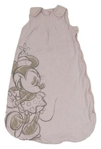 Růžový melírovaný zateplený spací pytel s Minnie Next