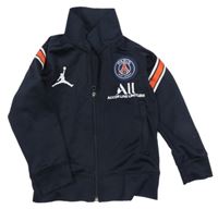 Tmavomodrá sportovní propínací mikina s výšivkami Jordan Air