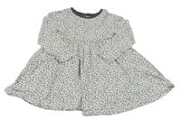 Bílo-šedé puntíkaté šaty John Lewis