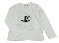 Nové - Bílé triko s logem - PlayStation Primark