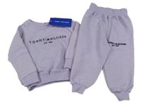 Nové - 2set - Lila mikina s nápisem + tepláky Tommy Hilfiger