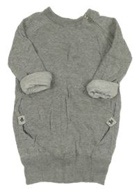 Šedé pletené šaty Tahari 