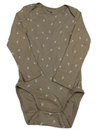 Hnědé květované body H&M