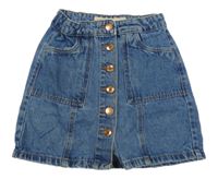 Modrá riflová propínací sukně Denim Co.