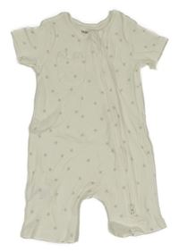 Smetanovo-šedý kraťasový overal s hvězdami Tu