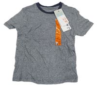 Nové - Tmavomodré melírované tričko Primark