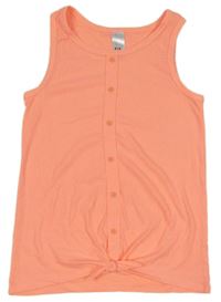 Neonově korálový žebrovaný top C&A