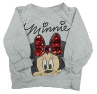 Šedá mikina s Minnie Disney