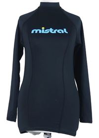 Dámské černé UV triko s logem Mistral 