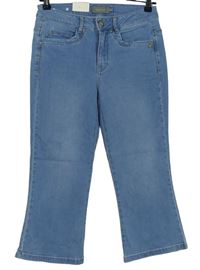 Dámské světlemodré capri bootcut rifle zn. Dranella 