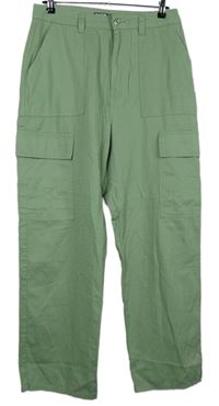 Dámské khaki plátěné kalhoty s kapsami Denim 