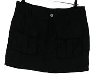 Dámská černá manšestrová sukně s kapsami Shein 