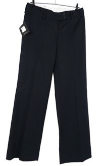 Nové - Dámské tmavomodré společenské kalhoty s puky Evolution vel. 12L