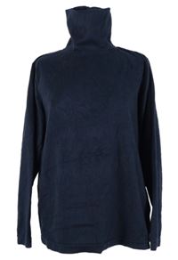 Dámská tmavomodrá fleecová mikina s rolákem TCM 