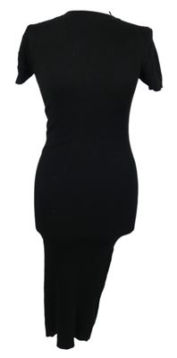 Dámské černé žebrované svetrové šaty Primark