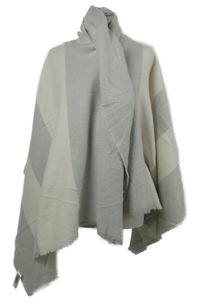 Dámská bílo-šedá pruhovaná šála 