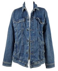 Pánská modrá teplákovo/riflová bunda C&A