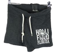 Dámské tmavošedé teplákové kraťasy s logem Hollifield 