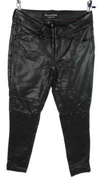 Dámské černé koženkové skinny kalhoty Buena Vista 