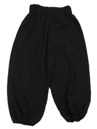 Černé lehké cuff kalhoty