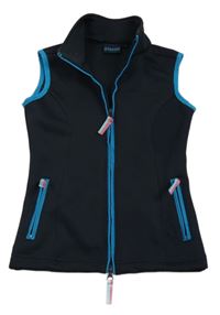 Černo-modrá sportovní thermo vesta 