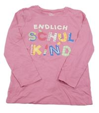 Růžové triko s nápisem Topolino