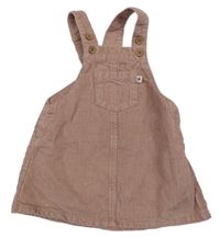 Světlerůžové manšestrové laclové šaty Next