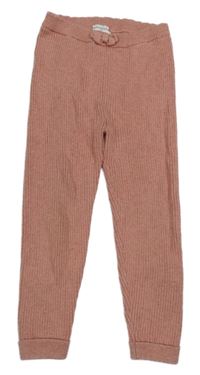 Světlerůžové žebrované úpletové legíny George