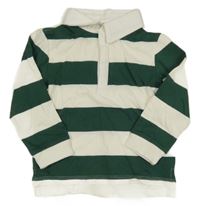 Zeleno-bílé pruhované polo triko Primark