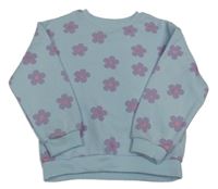 Světlemodrá květinová mikina Primark